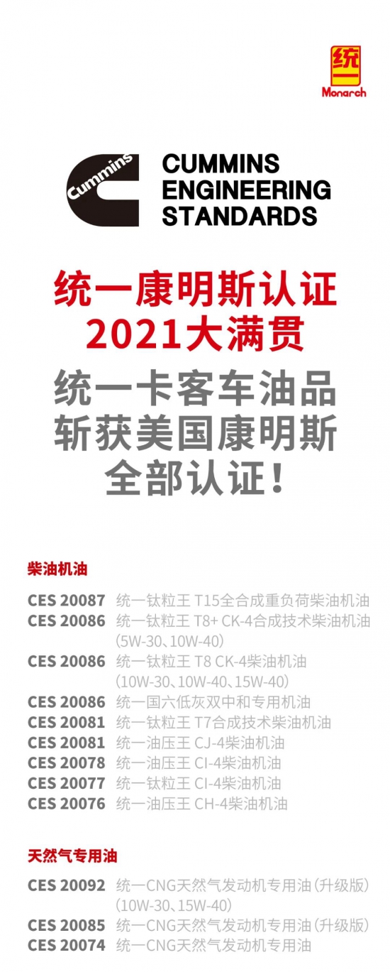 統(tǒng)一新國貨潤滑油實(shí)力展現(xiàn)
